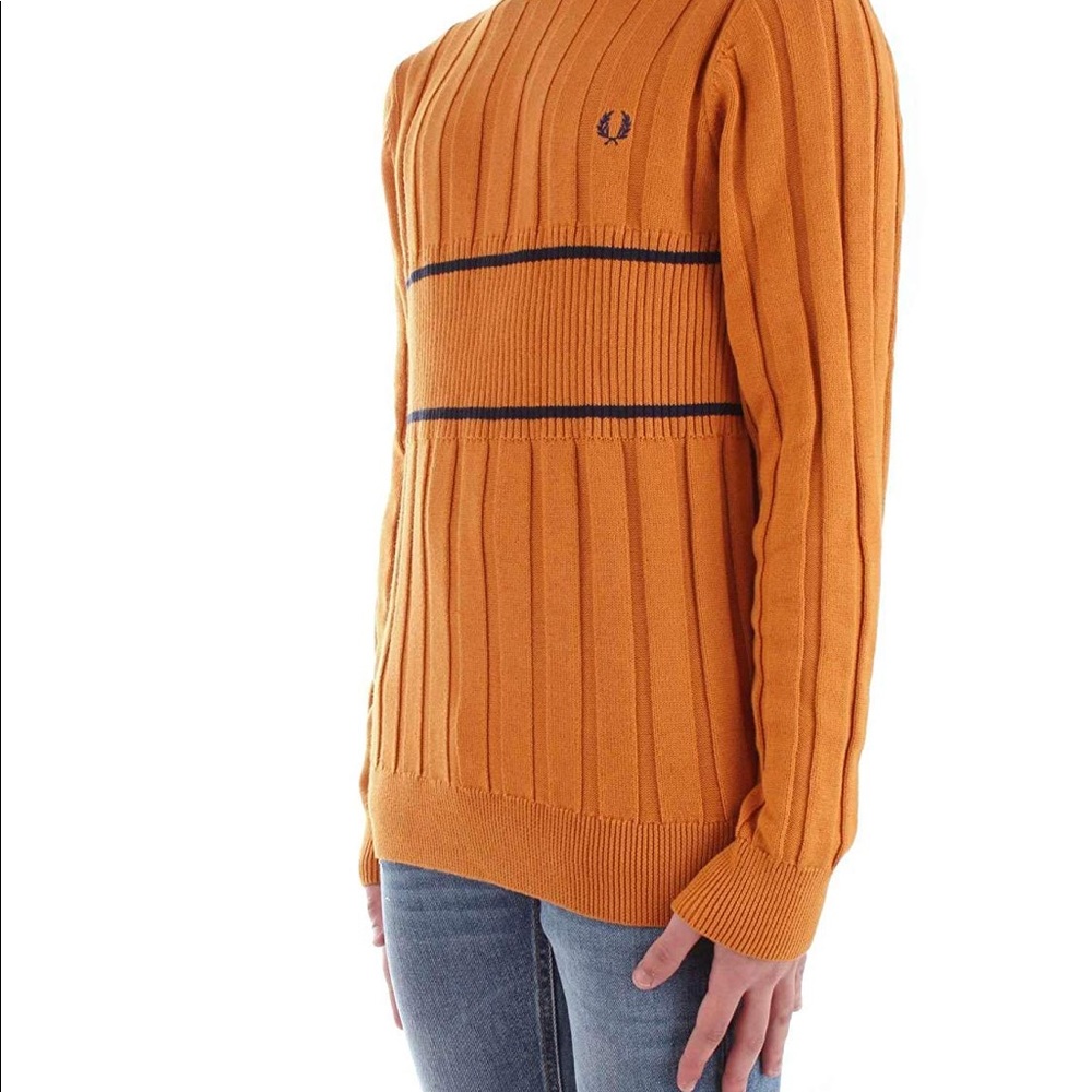 NWT FRED PERRY CABLE KNIT SWEATER S - Picture 2 of 3
